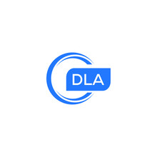 DLA Letter Design For Logo And Icon.DLA Typography For Technology, Business And Real Estate Brand.DLA Monogram Logo.vector Illustration.