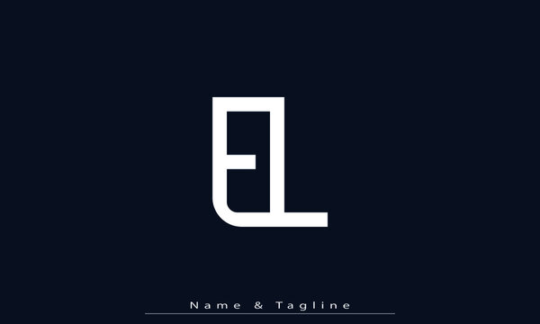 Alphabet letters Initials Monogram logo EL , LE