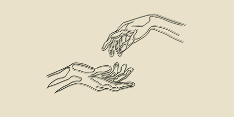 Creation of Adam minimal line art