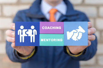 Business concept of coaching and mentoring.