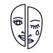 BPD - Borderline Personality Disorder icon showing mental illness design
