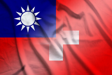 Taiwan and Switzerland official flag transborder contract CHE TWN