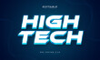 © WzKz - High Tech Text Style in White and Blue 3D Effect
