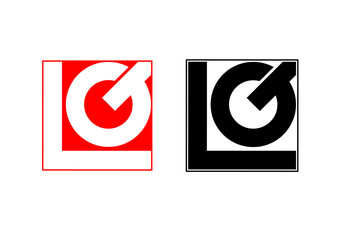 lg gl l g initial letter logo