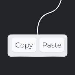 Aufkleber - Copy Paste Computer Keys Keyboard