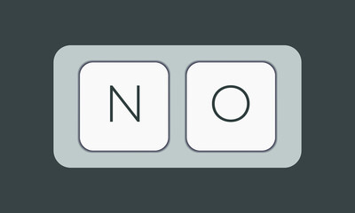 Poster - Computer keyboard key with key no. Keyboard keys icon button