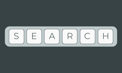 Aufkleber - Computer keyboard key with key search. Keyboard keys icon button