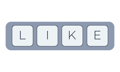 Aufkleber - Computer keyboard key with key like. Keyboard keys icon button