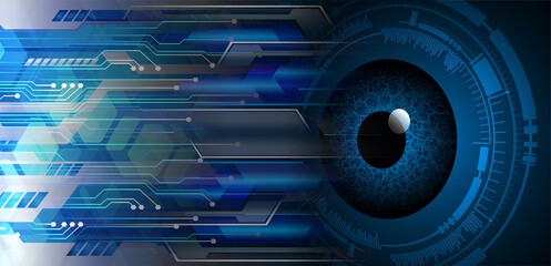 eye cyber circuit future technology concept background
