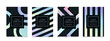 4種類のパステルカラーのグラデーションのベクターカバーデザインセット。ビジネスのパンフレット、カード、ポスターなどの背景として。