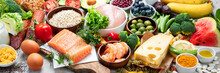 Healthy Food Assortment On Light Background.