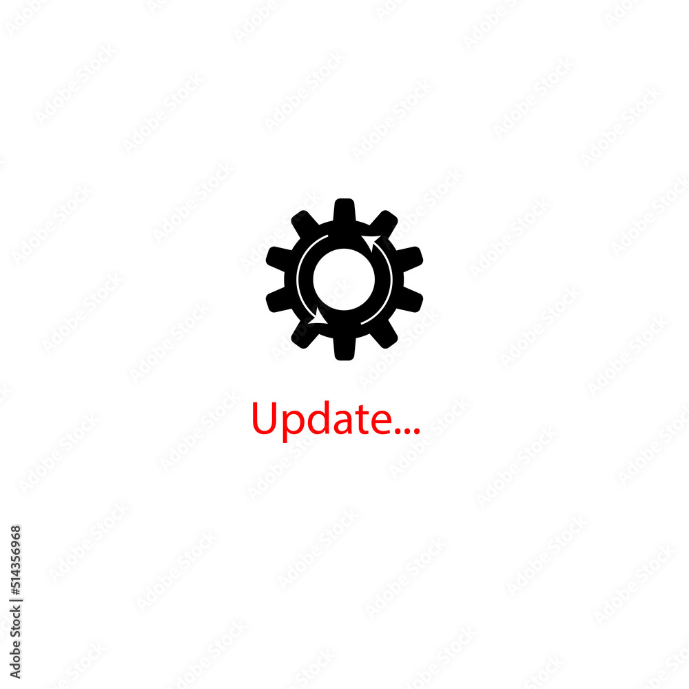 Loading process. Update system icon. Concept of upgrade application ...