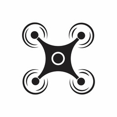 Wall Mural - Flying drone sign. Drone icon.