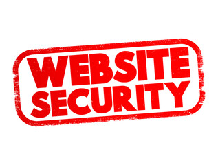 Poster - Website Security text stamp, concept background