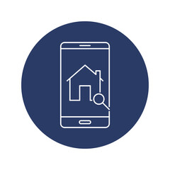 Sticker - Online real estate property search icon