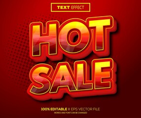 Poster - 3d editable text effect hot sale theme premium vector