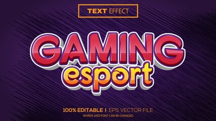 Poster - 3d editable text effect gaming esport theme premium vector