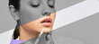 © Peakstock - Shape correction of female lips, concept. Highlighted plump lips of beautiful woman after lip augmentation and shape correction procedure