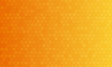 Abstract Vector Trendy Orange Hexagonal Pattern. Modern Polygonal Background. Colorful Mosaic.