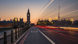 Fototapeta Londyn - Sunset On Westminster Bridge