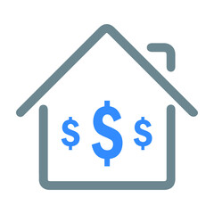 Sticker - Investment, price, property icon