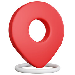 Fototapete - 3d rendering pointer pin location navigation with circle isolated
