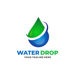 Wall Mural - Water drop logo design vector