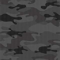 Camouflage seamless pattern. Abstract camo with mesh material. An endless pattern of spots. Print on fabric and textiles. Vector