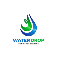 Wall Mural - Water drop logo design vector