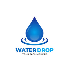 Wall Mural - Water drop logo design vector