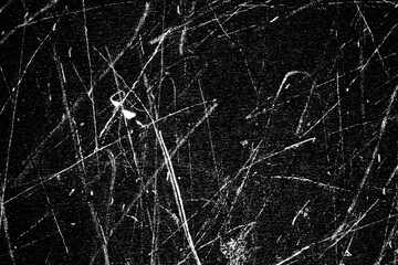 Poster - white scratches isolated on black background