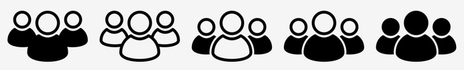 Wall Mural - group icon leader group set | groups icon leadership vector illustration logo | group icon employee 