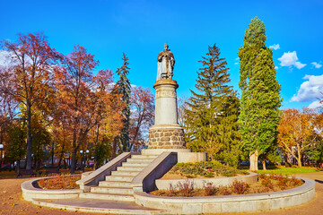 Wall Mural - Monument to Bohdan Khmelnytsky in park of Chernihiv, Ukraine