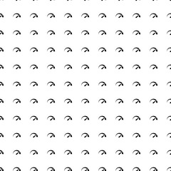 Poster - Square seamless background pattern from geometric shapes. The pattern is evenly filled with big black tachometer symbols. Vector illustration on white background