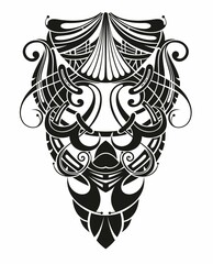 Wall Mural - tattoo vector clip art. drawing on the body. art, element.