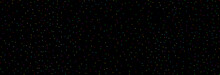 Round Colored Dots On A Black Background. Holiday Design Element Or Gift Wrap. Seamless Pattern.