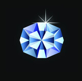 Fototapeta Dinusie - Diamante brillante Ilustración vectorial