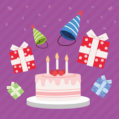 Sticker - birthday sweet cake