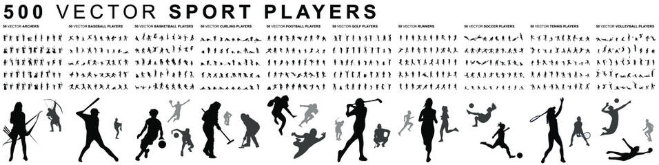 500 Sport players - Vector