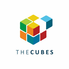 Multi Colors Cube Box Logo Design