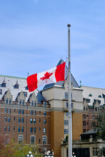 Canadian Flag At Half Mast