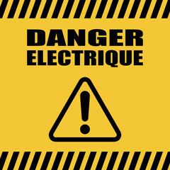 Sticker - Logo danger électrique.