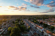 Most Beautiful Aerial Panoramic View of Luton Town of England at Sunset time