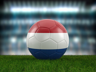 Sticker - Soccer ball Netherlands flag