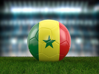 Wall Mural - Soccer ball Senegal flag