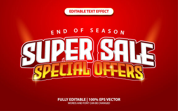 Text Effect 3D Super Sale
