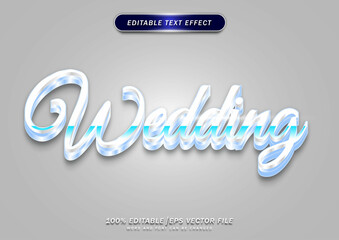 Poster - Luxury neon wedding editable text effect