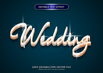 Poster - Luxury neon wedding editable text effect
