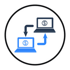 Wall Mural - fast transfer and money changer icon vector design
