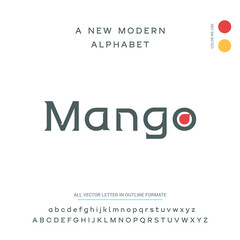 Fototapete - modern and minimal design Letters and numbers for logo and headline design. Isolated on white background